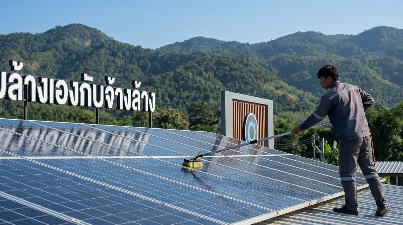 ล้างแผงโซล่าเซลล์เอง VS จ้างช่าง: แบบไหนคุ้มค่ากว่ากันในเพชรบูรณ์